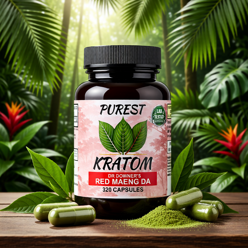 Red Maeng Da Kratom Capsules 320 ct