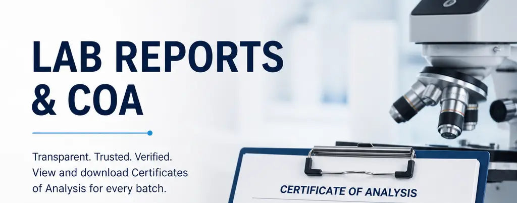 lab reports and coa pure kratom banner